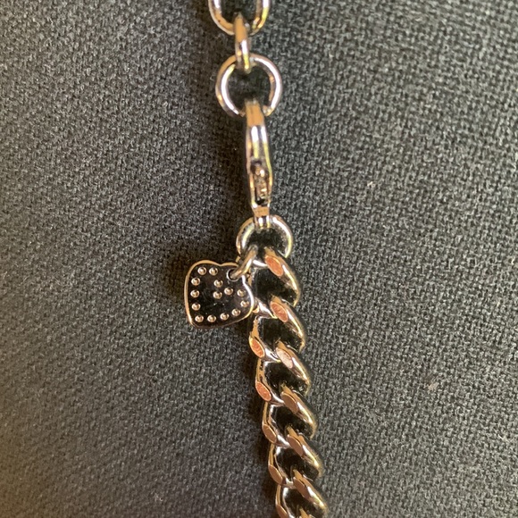 Stella & Dot 32in Long Black Link Chain W/Rhinestone Accents . - Picture 5 of 5